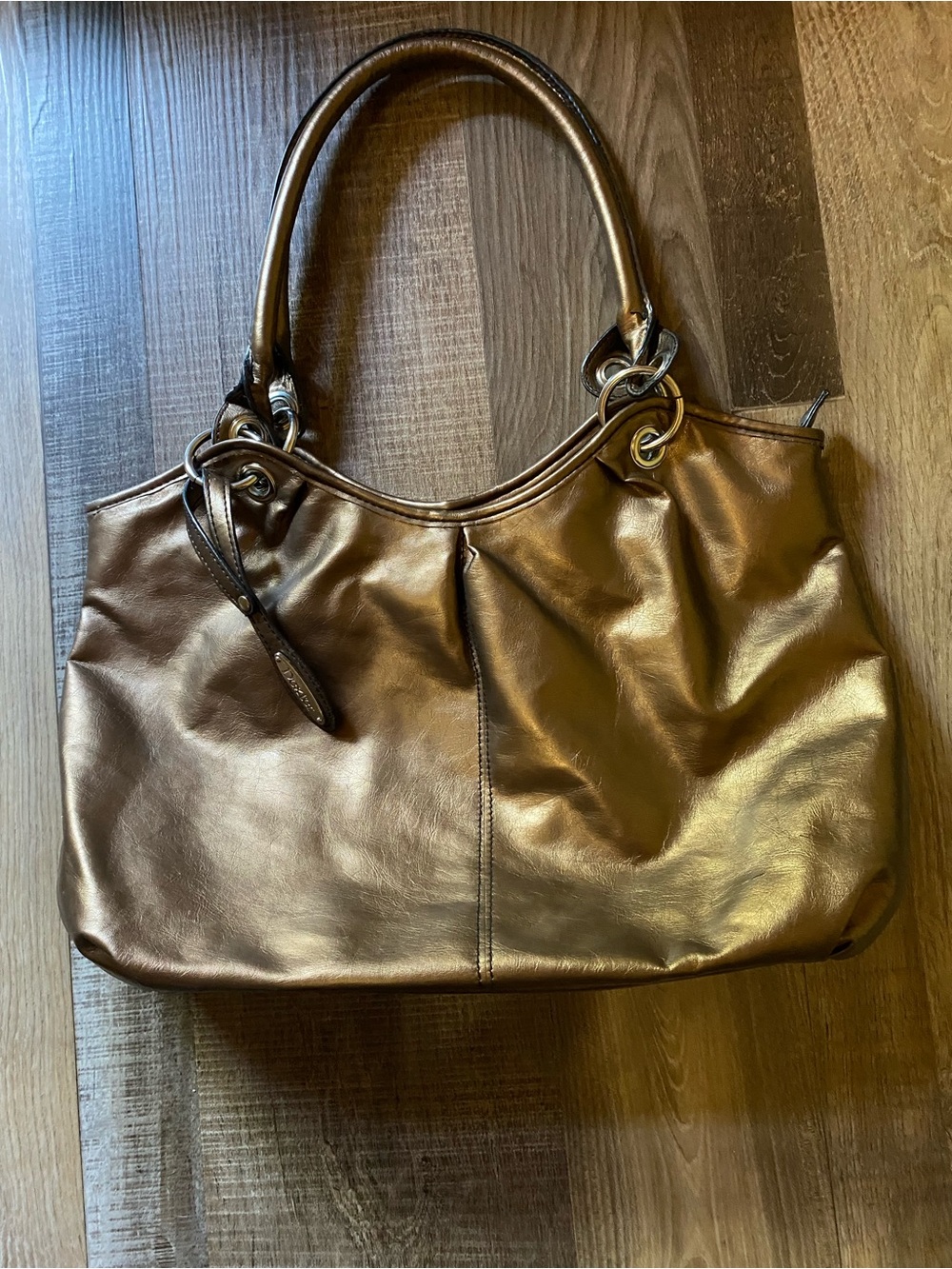 Dexter Metallic Bronze Shoulder Tote